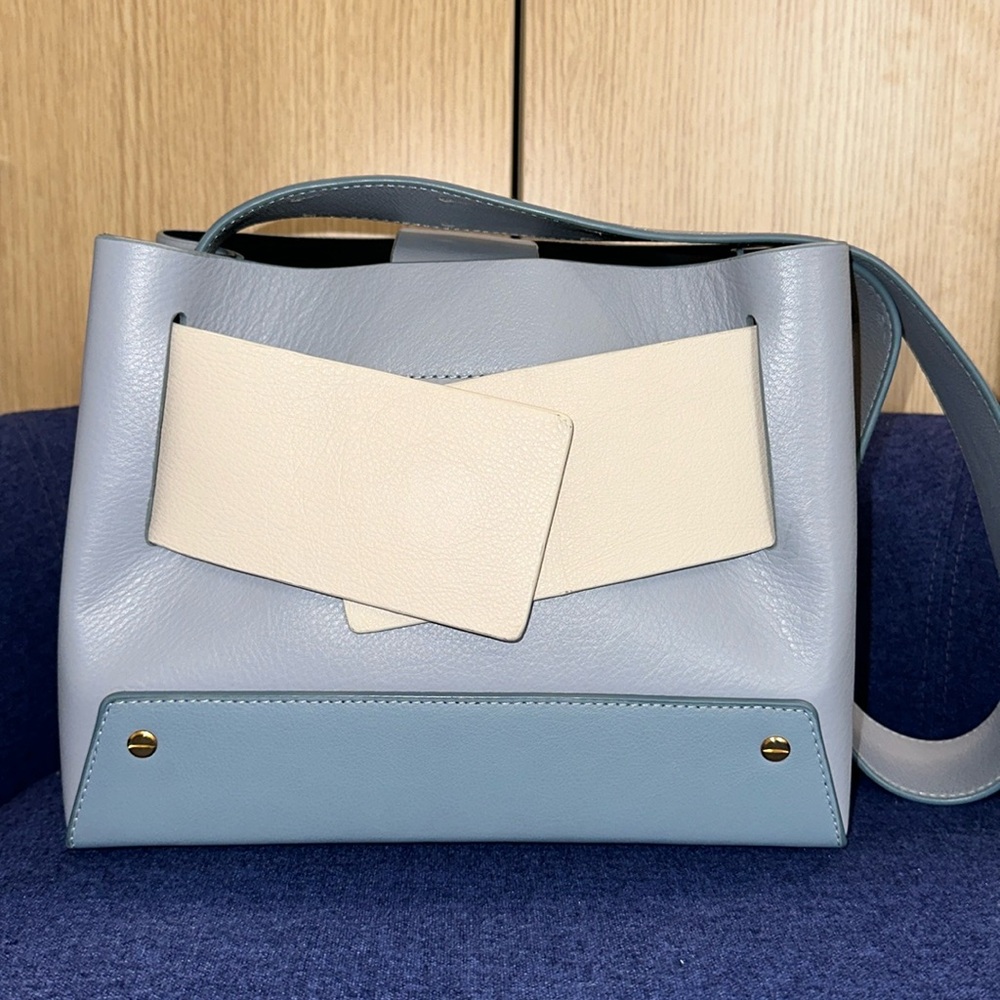 🔥🔥🔥Yuzefi Biggy Colorblock Leather Shoulder Bag